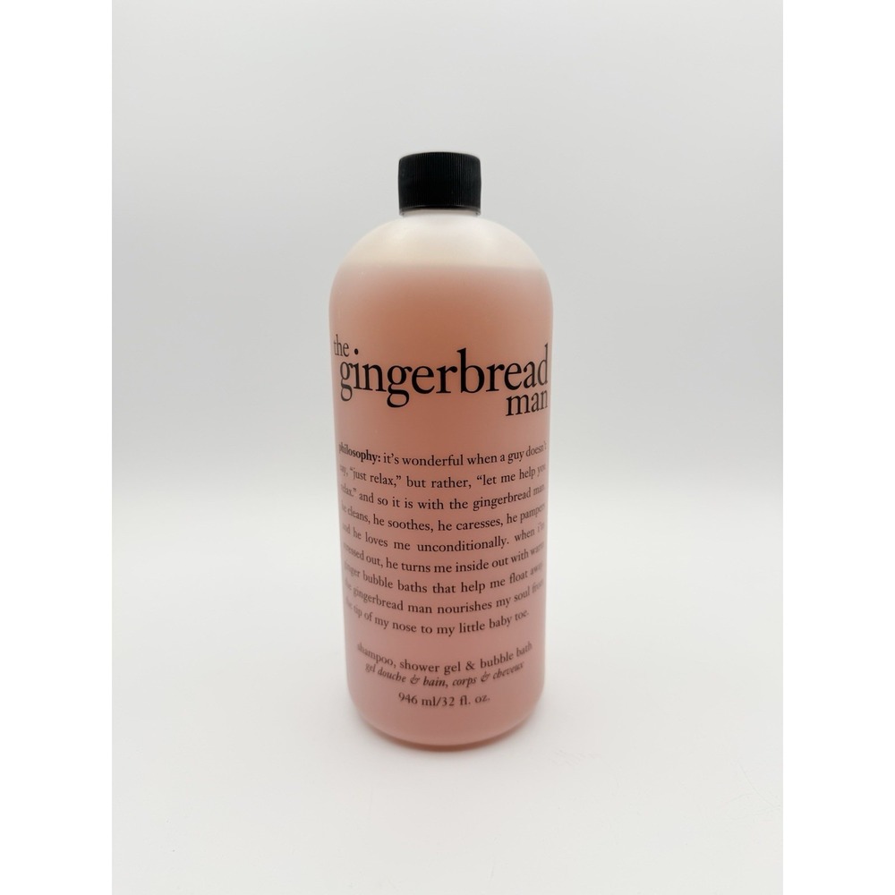 Philosophy The Gingerbread Man Shampoo Shower Gel Bubble Bath 32 oz
